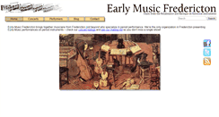 Desktop Screenshot of earlymusicfredericton.ca